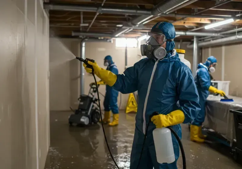 Basement Sanitization and Antimicrobial Treatment process in Toledo, OH