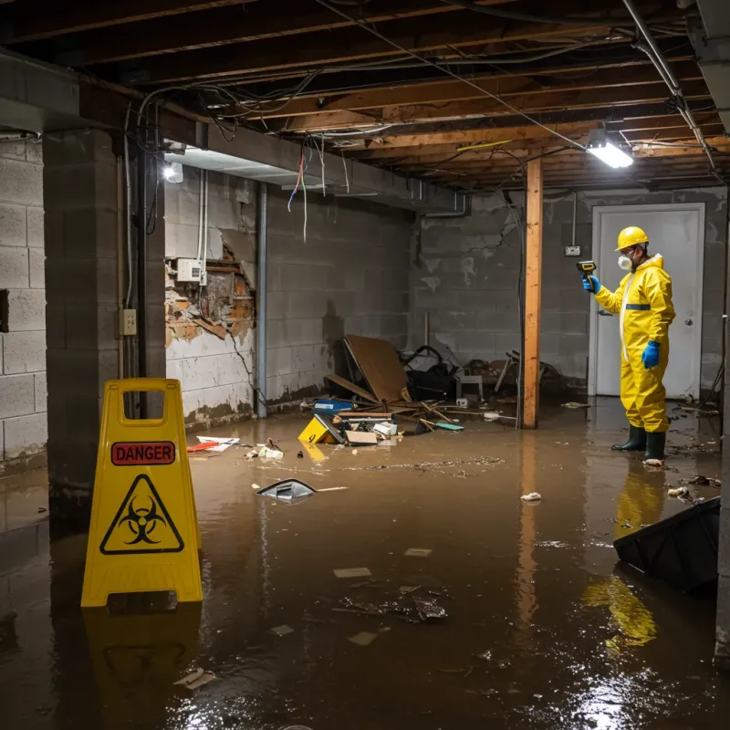 Flooded Basement Electrical Hazard in Toledo, OH Property