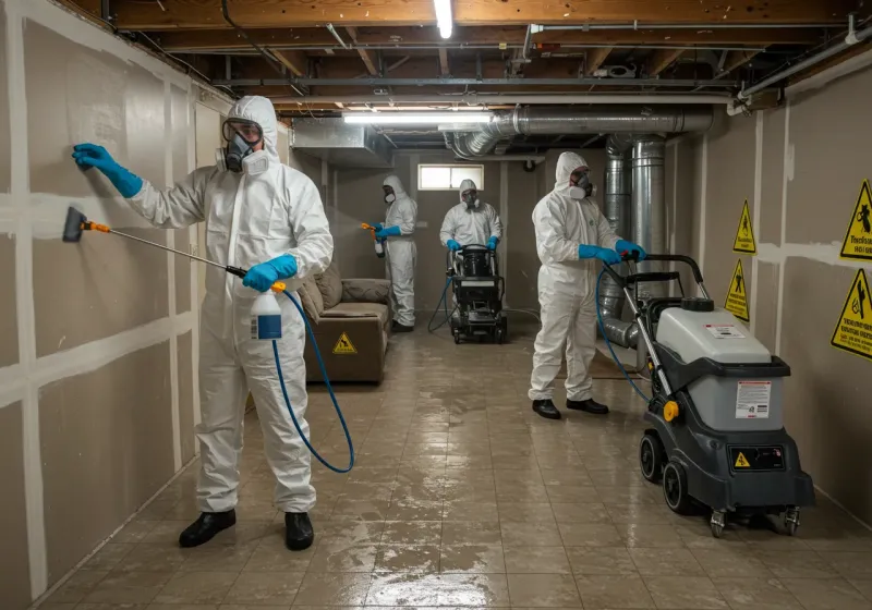 Basement Moisture Removal and Structural Drying process in Toledo, OH